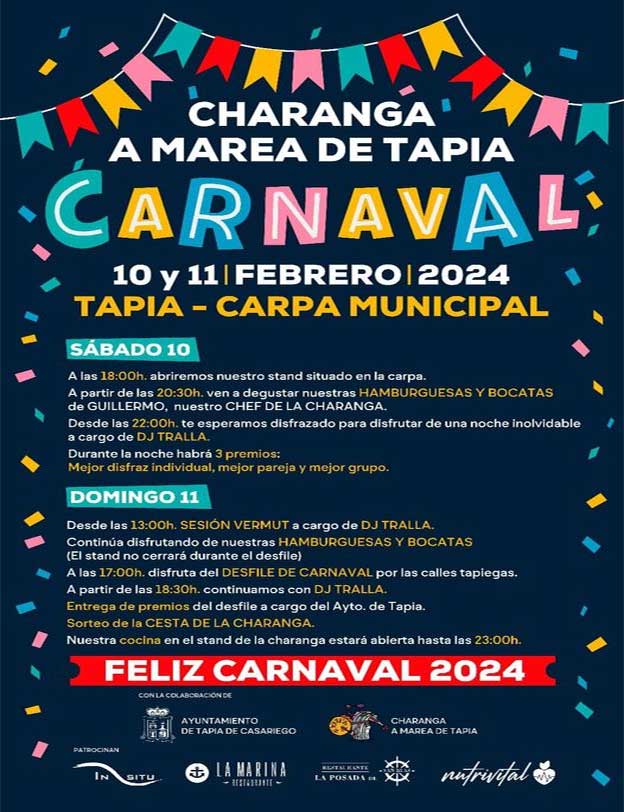 Carnaval en Tapia 2024. Charanga A Marea de Tapia.