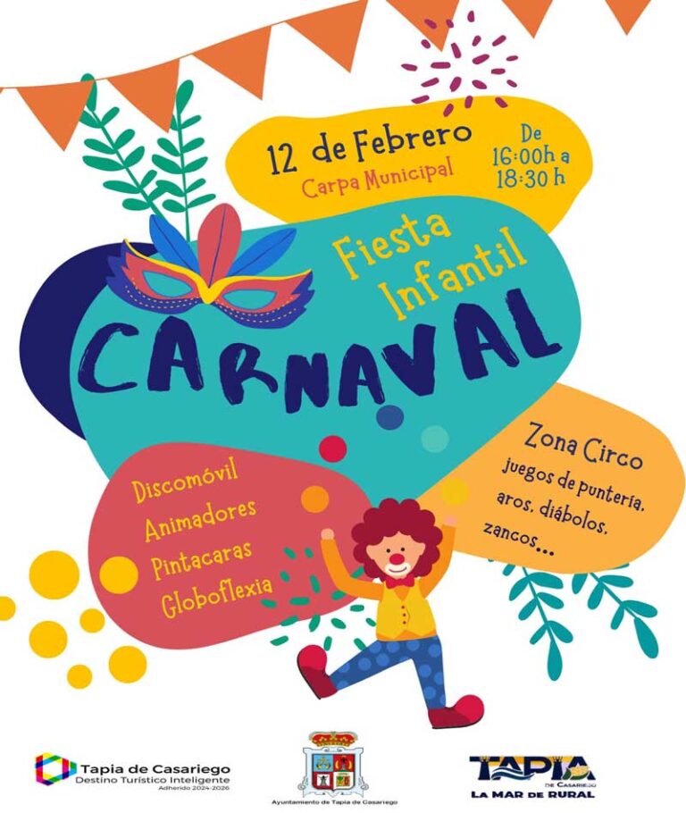 Fiesta Infantil de Carnaval en Tapia de Casariego
