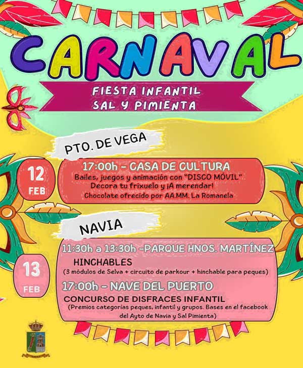 Carnaval infantil en Puerto de Vega