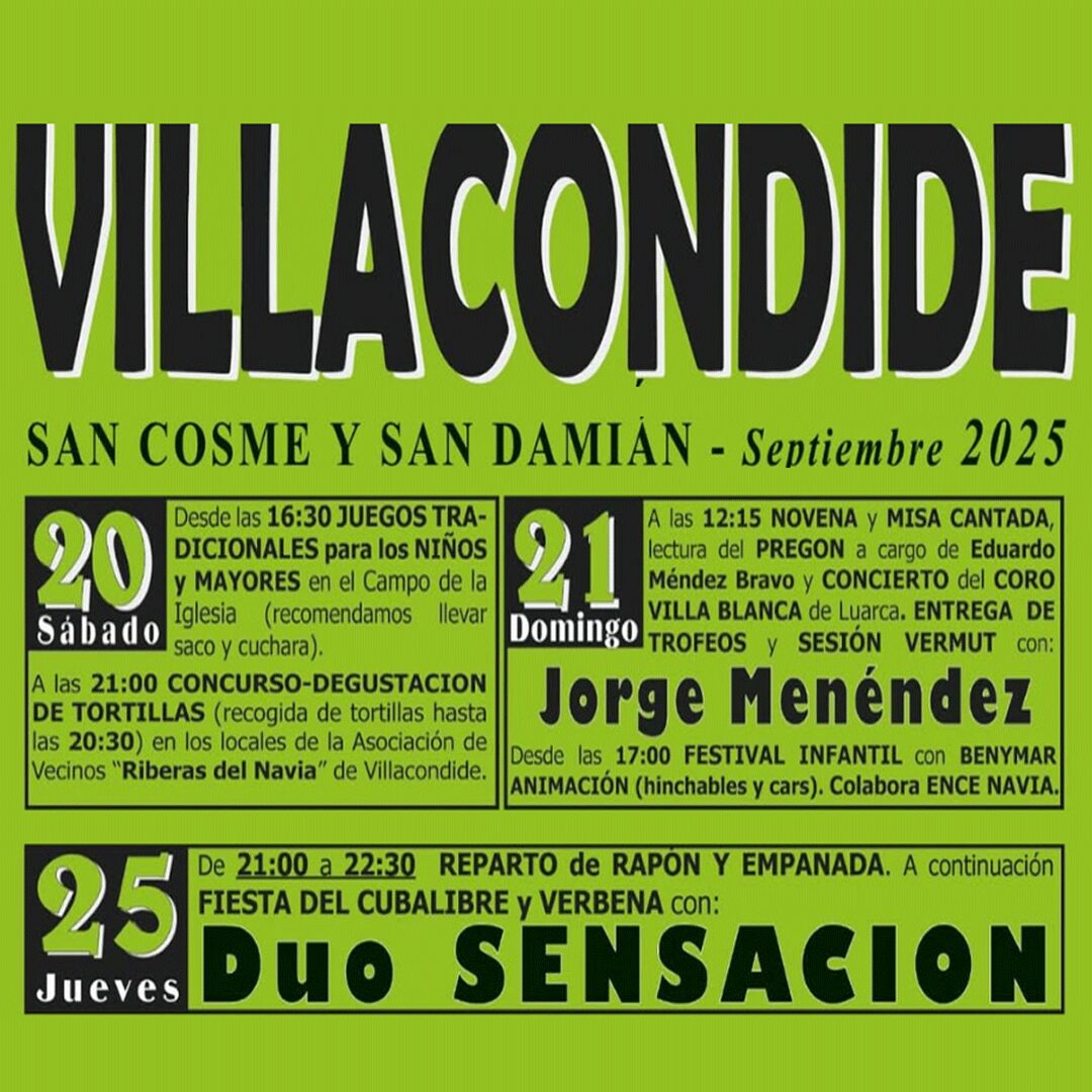 Fiestas de San Cosme y San Damian en Villacondide 1 villa2