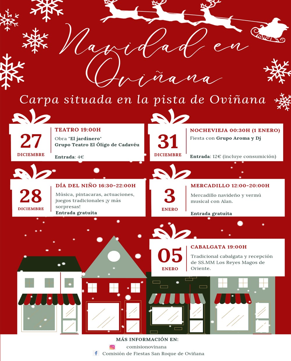Oviñana celebra la Navidad con teatro, música, mercadillo