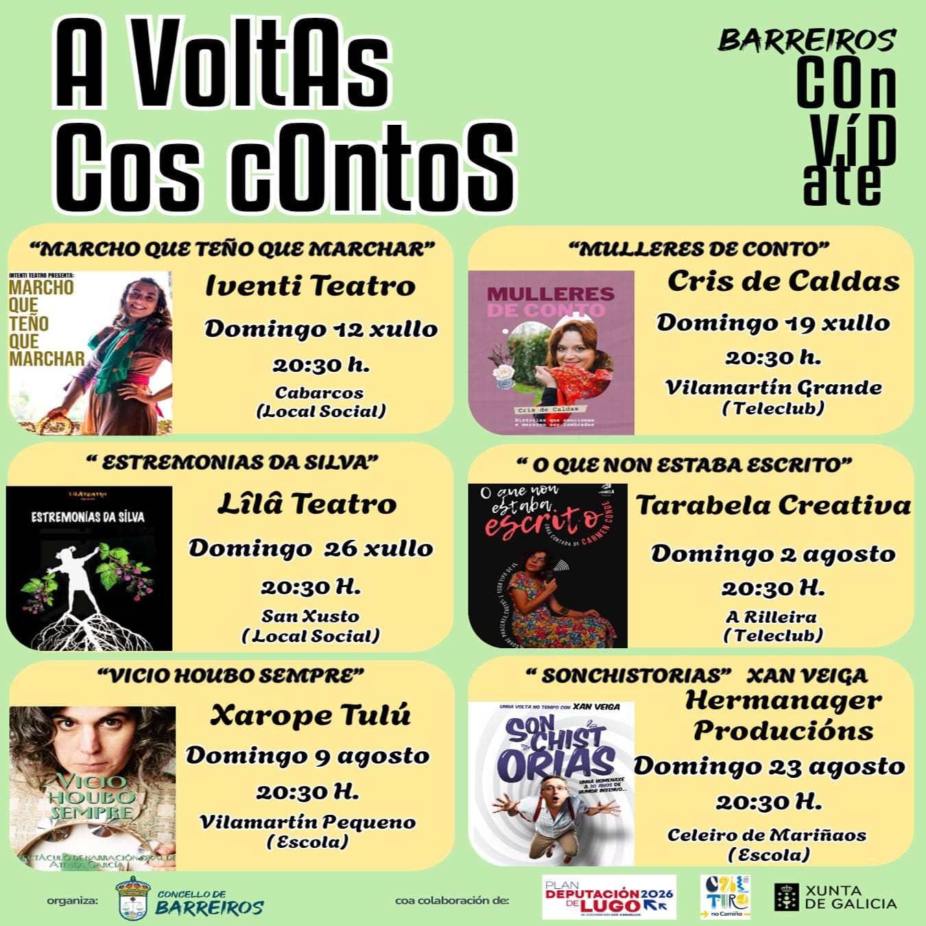 «A voltas cos contos» llenará de actividades las parroquias del interior de Barreiros este verano. 1 contos